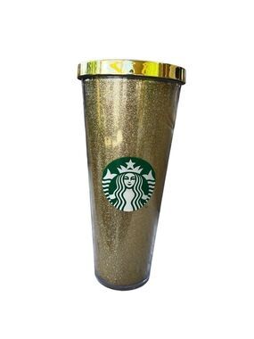 Starbucks Gold Glitter 24 oz Cold Cup Tumbler
